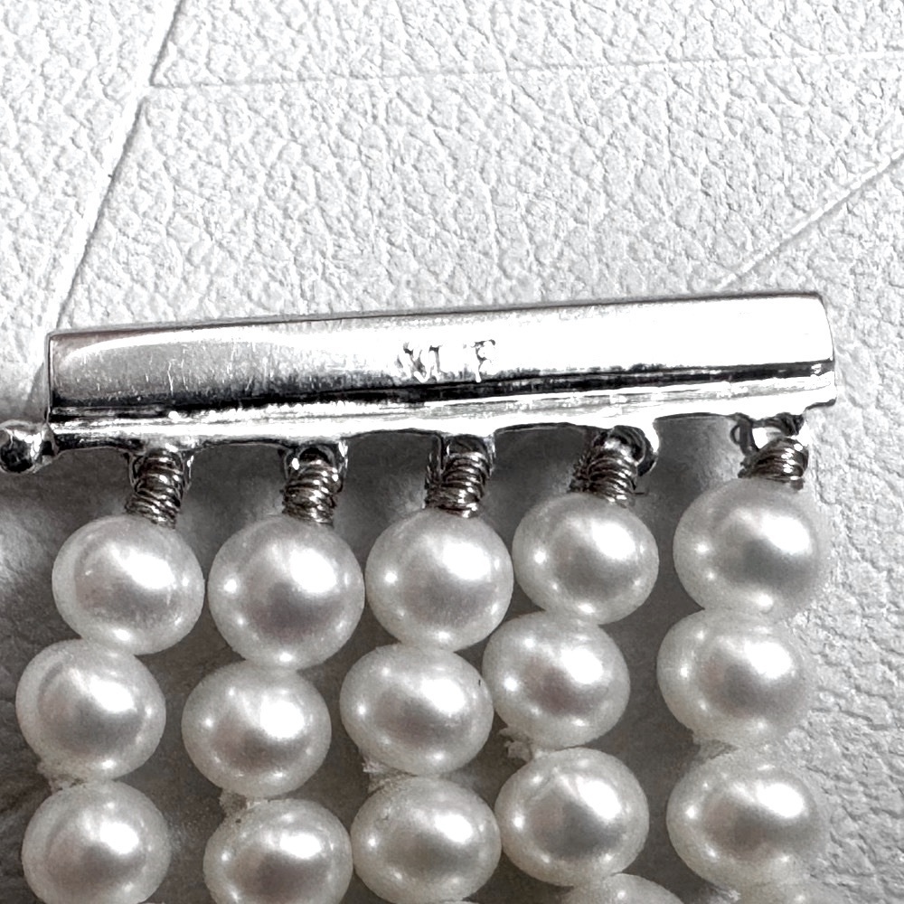 ✨💎 HOST PICK✨18K White Gold Mark Lash Diamond & Pearl Cuff Bracelet ✨ - Picture 10 of 16